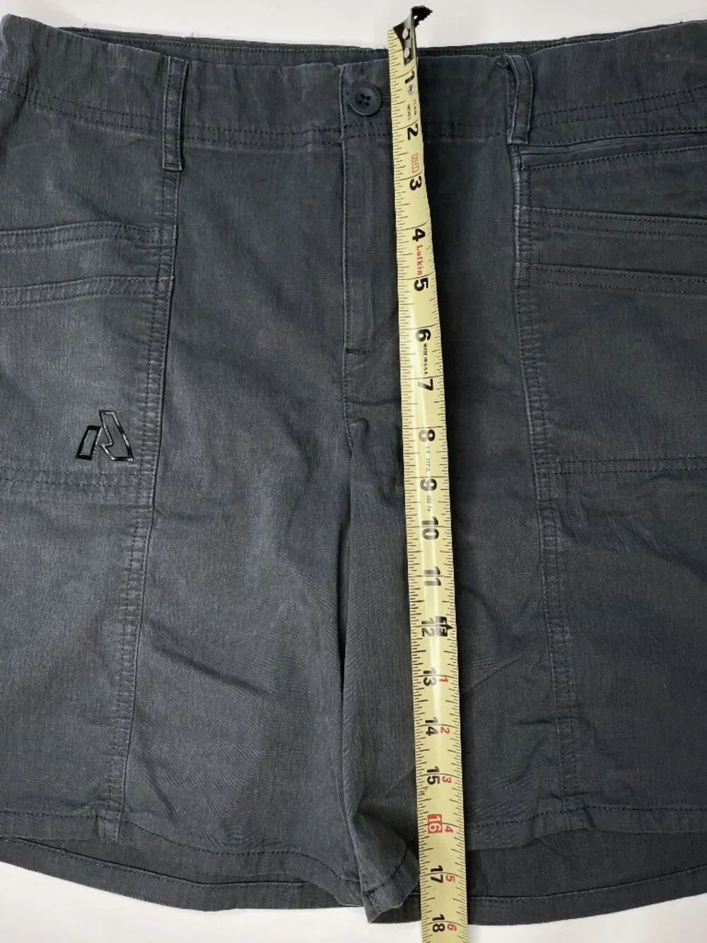 Eddie Bauer Specially Dyed Chino Shorts Gray Pockets Outdoor Women's Size